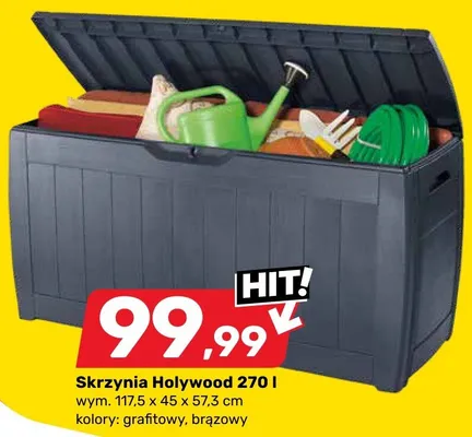 Skrzynia Holywood 270 l promocja w Bricomarche