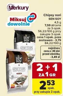 Chipsy nori Sen Soy promocja w Carrefour