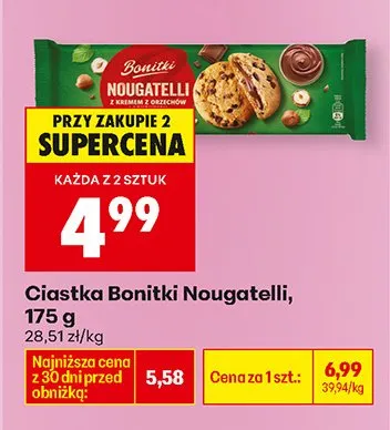 Ciastka nougatelli z orzechami i czekoladą promocja w Biedronka