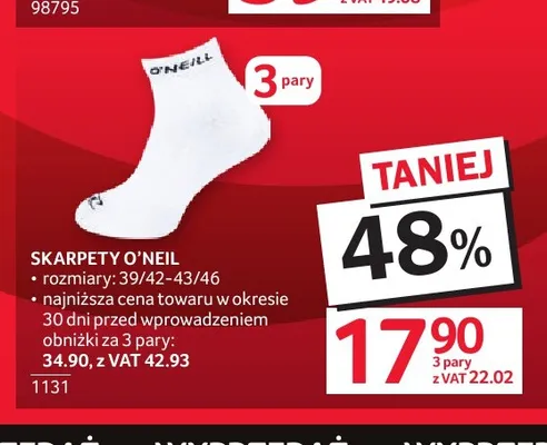Skarpety O'Neill 3-pak promocja w Selgros