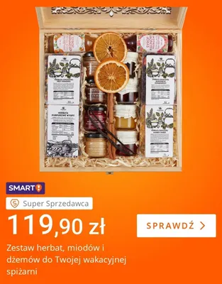 Zestaw herbat + miodów + dżemów promocja w Allegro