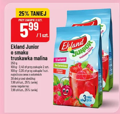 Napój herbaciany instant Ekland Junior — wariant nieczytelny promocja w POLOmarket