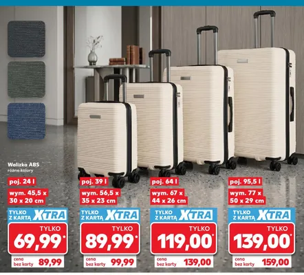 Walizka ABS 64 l 67x44x26 cm promocja w Kaufland
