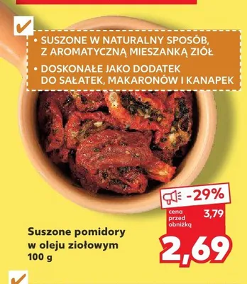 Suszone pomidory w oleju ziołowym promocja w Kaufland