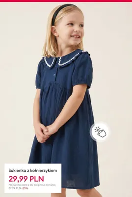 Sukienka z kołnierzykiem promocja w Sinsay
