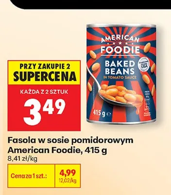 Fasola w sosie pomidorowym American Foodie promocja w Biedronka