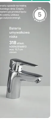 Bateria umywalkowa niska Hansgrohe My Sport promocja w Castorama