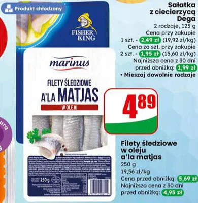 Filety śledziowe a'la matjas w oleju promocja w Dino