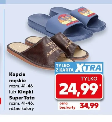 Kapcie męskie promocja w Kaufland