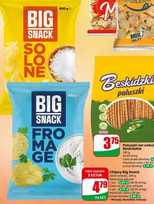 Paluszki ser cebulka Beskidzkie promocja w Dino