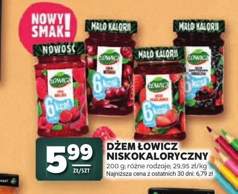 Dżem truskawkowy niskokaloryczny Łowicz promocja w Stokrotka
