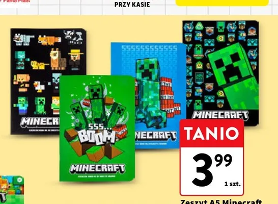 Zeszyt A5 Minecraft promocja w Intermarche