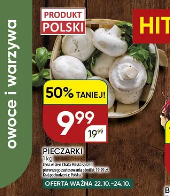 Pieczarki promocja w Chata Polska