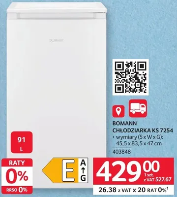 Chłodziarka BOMANN KS 7254 promocja w Selgros