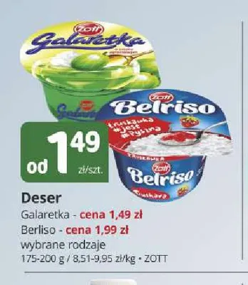 Deser Belriso Zott promocja w Marketvita