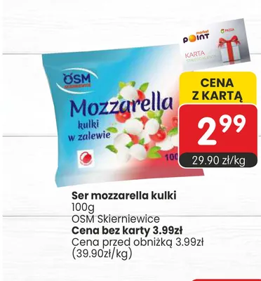 Ser mozzarella kulki OSM Skierniewice promocja w Market Point