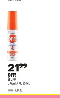 Żel po ukąszeniu Off! promocja w Drogerie Natura