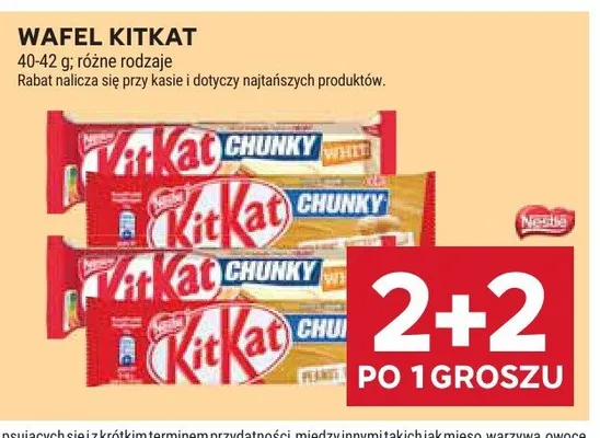 Wafel KitKat Chunky promocja w Stokrotka