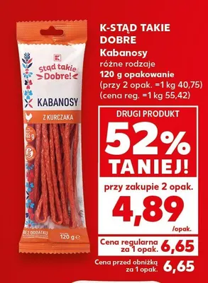 Kabanosy z kurczaka Stąd Takie Dobre! promocja w Kaufland