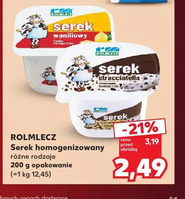 Serek homogenizowany waniliowy Rolmlecz promocja w Kaufland