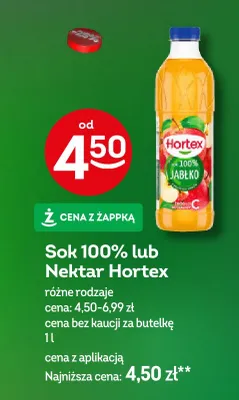Sok Hortex Jabłko 100% promocja w Żabka