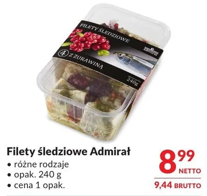 Filety śledziowe Admirał różne rodzaje promocja w Makro