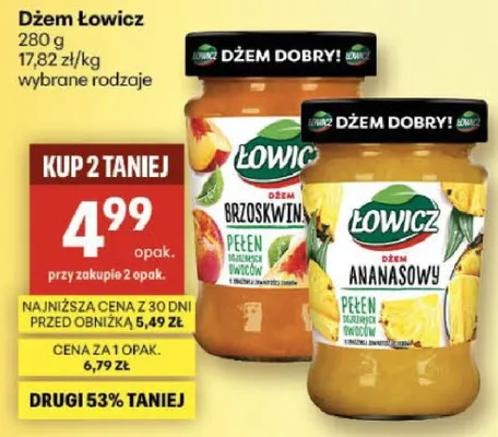 Dżem wybrane rodzaje promocja w Delikatesy Centrum