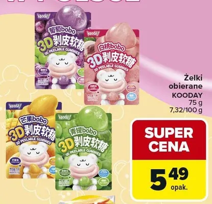 Żelki obierane KOODAY promocja w Carrefour