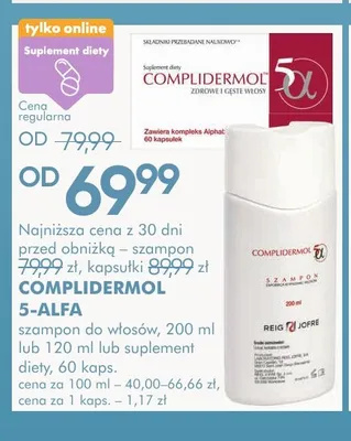 Szampon do włosów Complidermol 5-Alfa promocja w Super-Pharm