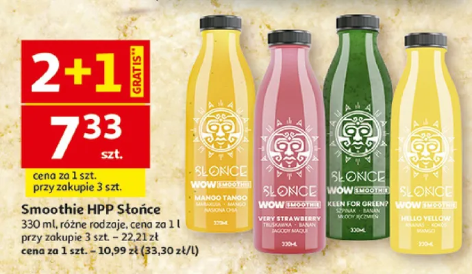 Smoothie HPP Słońce Hello Yellow promocja w Auchan