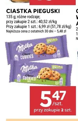 Ciastka Pieguski Milka promocja w Stokrotka