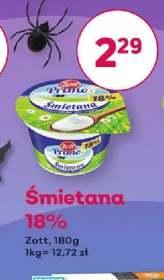 Śmietana Zott 18% promocja w Bliski