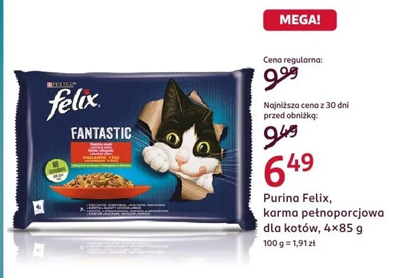 Karma pełnoporcjowa dla kotów promocja w Rossmann