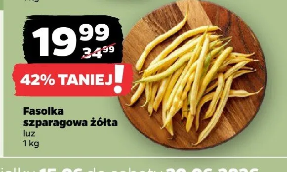 Fasolka szparagowa żółta promocja w Netto