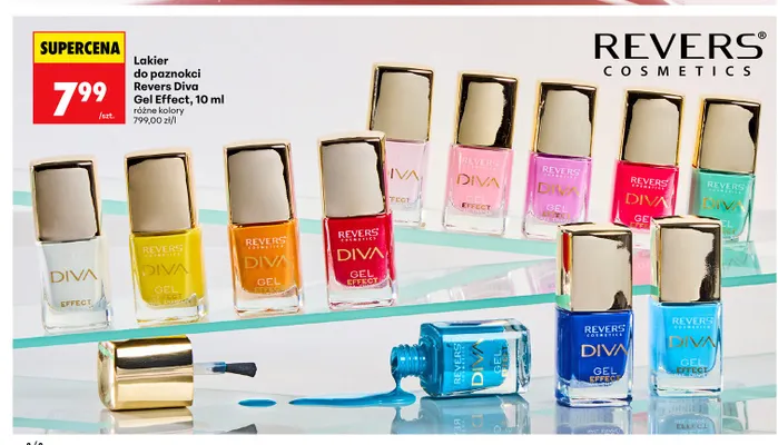Lakier do paznokci Revers Diva Gel Effect promocja w Biedronka