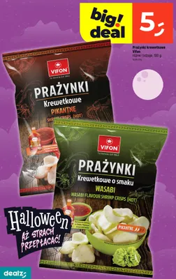 Prażynki krewetkowe pikantne Vifon promocja w Dealz