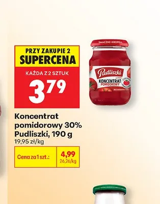 Koncentrat pomidorowy 30% Pudliszki promocja w Biedronka