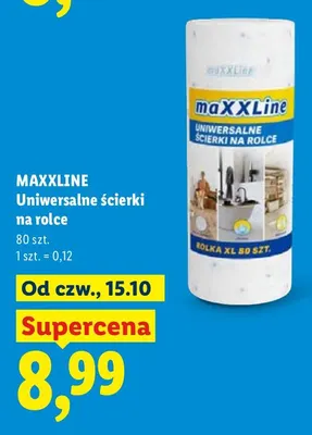 Uniwersalne ścierki na rolce Maxxline promocja w Lidl