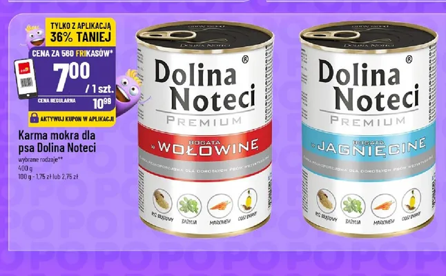 Karma mokra dla psa Dolina Noteci Premium bogata w wołowinę promocja w POLOmarket