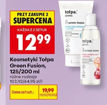 Żel do mycia twarzy Tołpa Green Power Fusion promocja w Biedronka