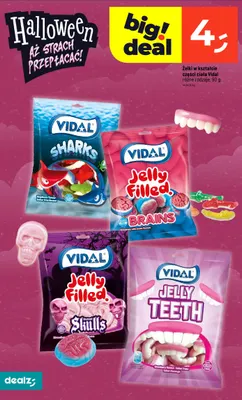 Żelki w kształcie części ciała Vidal Jelly Teeth promocja w Dealz