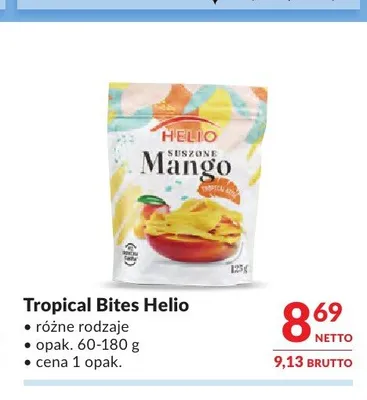 Mango suszone Tropical Bites Helio promocja w Makro