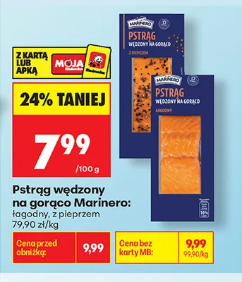 Pstrąg wędzony na gorąco z pieprzem Marinero promocja w Biedronka