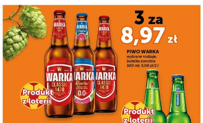 Piwo Warka Classic promocja w Euro Sklep