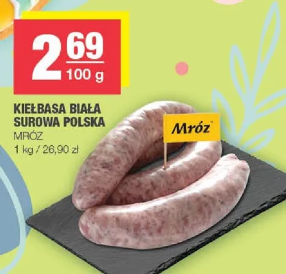 Kiełbasa biała surowa polska promocja w SPAR
