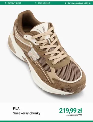 Sneakersy chunky Fila promocja w Deichmann