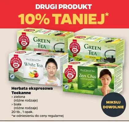 Herbata ekspresowa zielona, biała (różne rodzaje) promocja w Netto