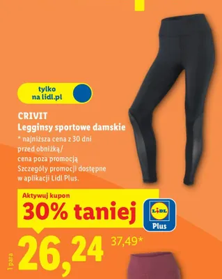 Legginsy sportowe damskie Crivit promocja
