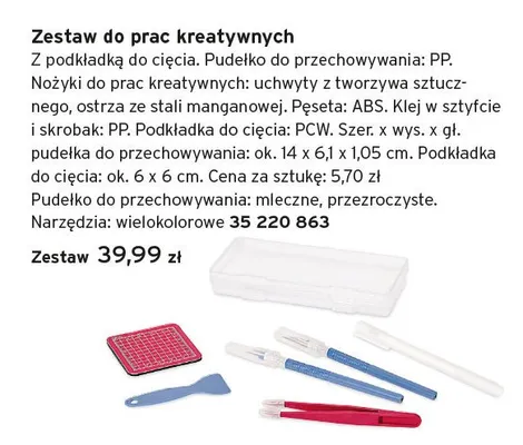 Zestaw do prac kreatywnych Tchibo promocja w Tchibo
