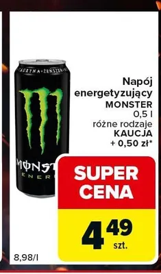 Napój energetyzujący Monster promocja w Carrefour Express